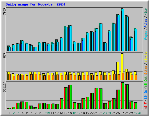 Daily usage for November 2024