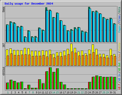 Daily usage for December 2024