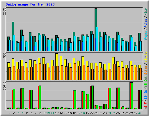 Daily usage for May 2025