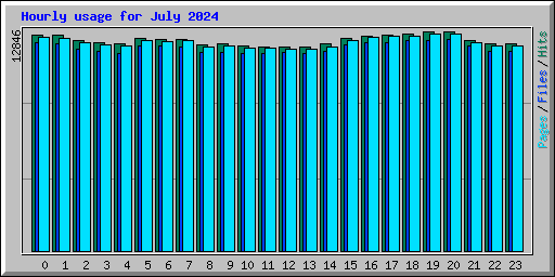 Hourly usage for July 2024