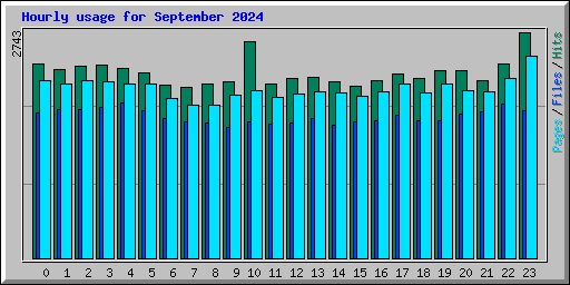 Hourly usage for September 2024