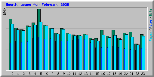 Hourly usage for February 2026