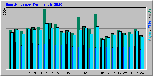 Hourly usage for March 2026